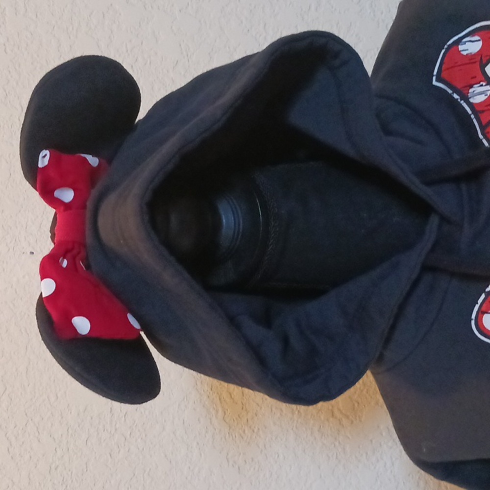 Disney Parks Minnie Mouse Hoodie With Ears Size Medium - Picture 4 of 9